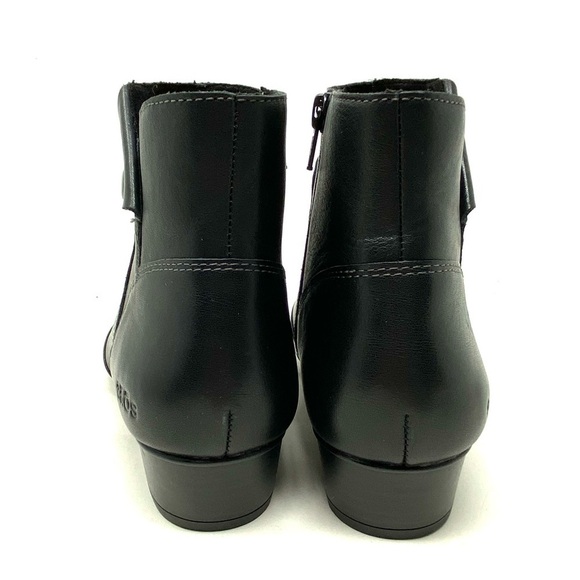 Taos Womens Oh Snap Dress Zip Bootie- Black Smooth Leather WIDE - Picture 5 of 7